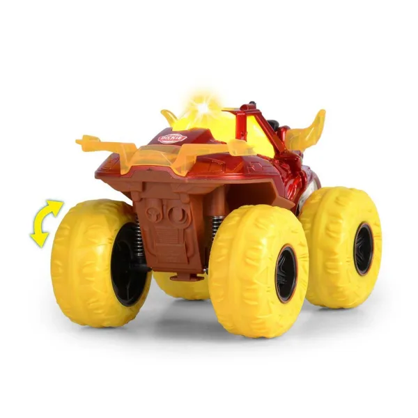 Monster truck w kształcie płonącej głowy byka z oświetleniem i dźwiękiem - Dickie Toys zdjęcie 2