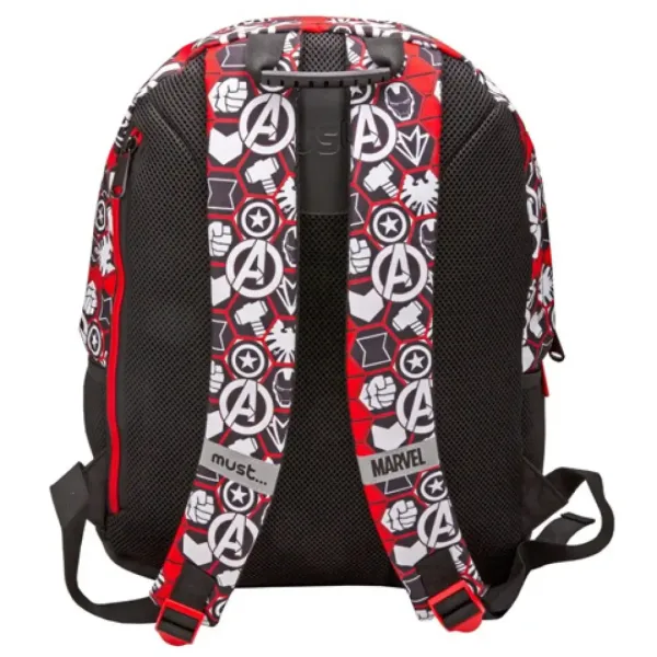 Must: Avengers czarno-czerwony plecak szkolny, plecak 32x18x43 cm zdjęcie 2