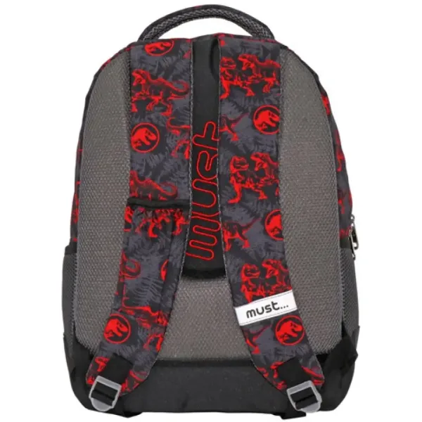 Must: Jurassic World T-rex zaokrąglony ergonomiczny plecak szkolny 33x18x43 cm zdjęcie 2