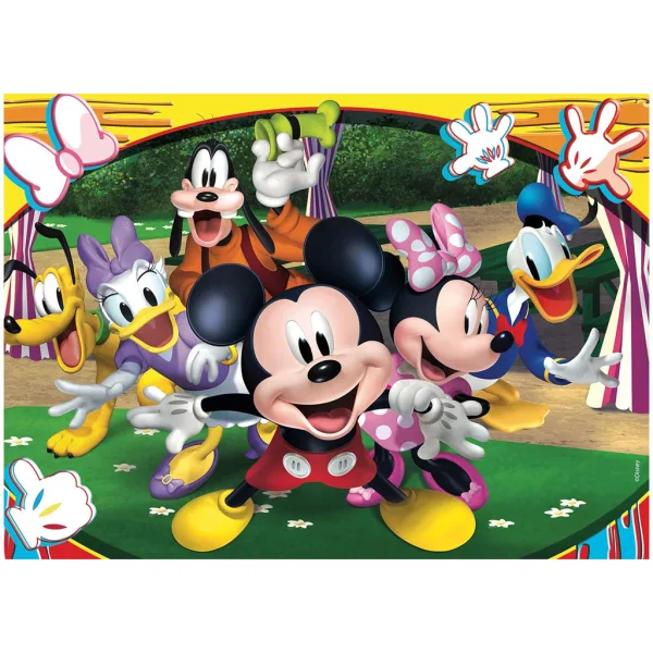 Myszka Miki 2 w 1 puzzle 48 elementów i kolorowanka 35x25 cm - Lisciani zdjęcie 2