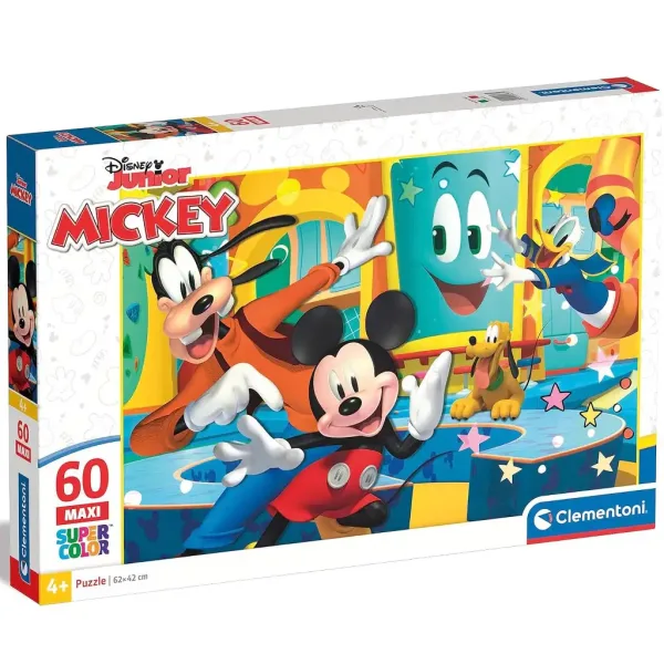 Myszka Miki i przyjaciele 60-elementowe maxi supercolor puzzle - Clementoni zdjęcie 1