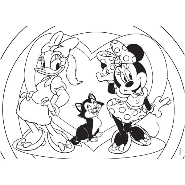 Myszka Minnie 2 w 1 puzzle 24-elementowe i kolorowanka 50x35 cm – Lisciani zdjęcie 3