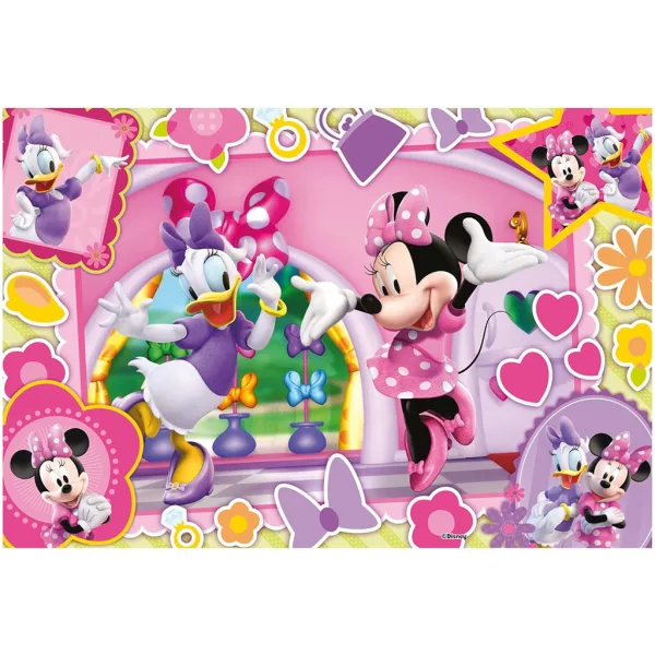 Myszka Minnie 2 w 1 puzzle i kolorowanka 60 elementów 50x35cm – Lisciani zdjęcie 2