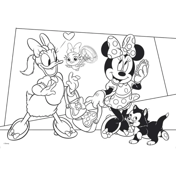 Myszka Minnie 2 w 1 układanka 108 elementów i kolorowanka 50x35 cm - Lisciani zdjęcie 3