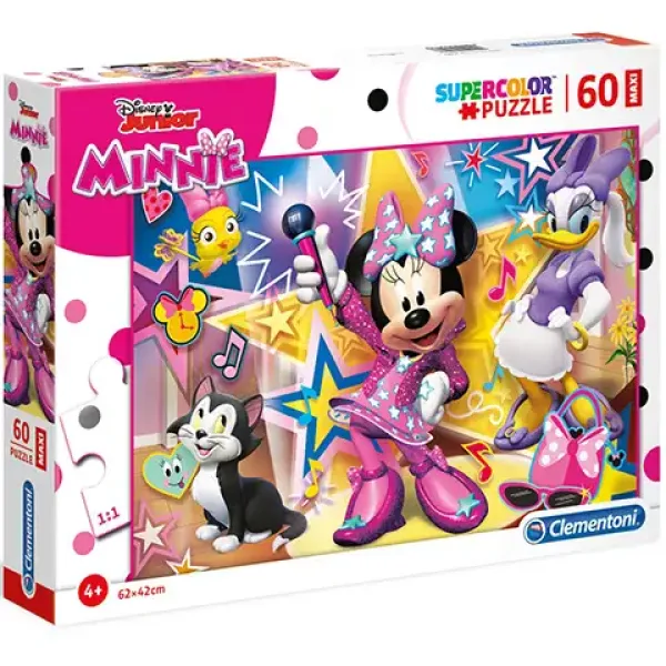 Myszka Minnie i jej weseli pomocnicy Supercolor Maxi puzzle 60 elementów - Clementoni