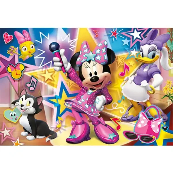 Myszka Minnie i jej weseli pomocnicy Supercolor Maxi puzzle 60 elementów - Clementoni zdjęcie 2
