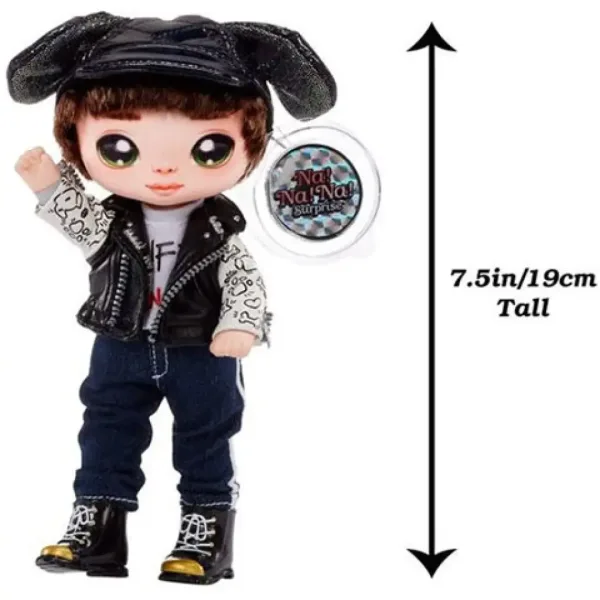 Na! Na! Na! Surprise: 2-w-1 Glam Metallic niespodzianka lalka modowa z portfelem - Maxwell Dane zdjęcie 3