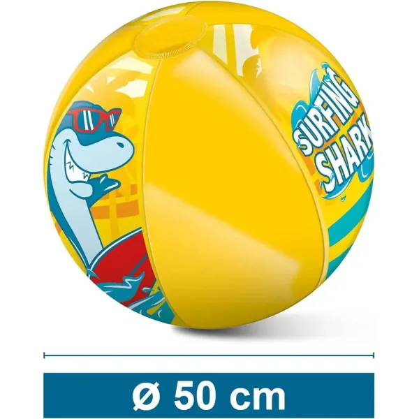 Nadmuchiwana piłka plażowa w wzór rekina 50 cm - Mondo Toys zdjęcie 3