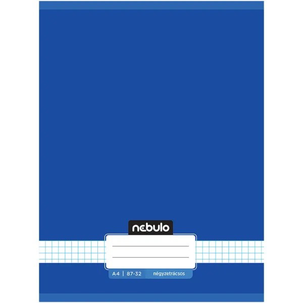 Nebulo: Zszyty w kratkę zeszyt w kolorze oceanicznego błękitu 87-32 A/4 zdjęcie 1