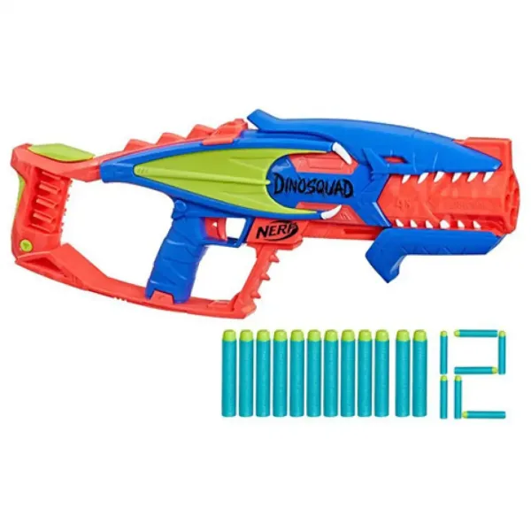 Nerf Dinosquad Terrodak wyrzutnia strzałek z pianki z 12 pociskami - Hasbro zdjęcie 3
