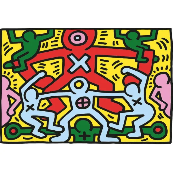 Novo Art: Keith Haring - Obraz bez tytułu 1000-elementowe puzzle - Clementoni zdjęcie 2