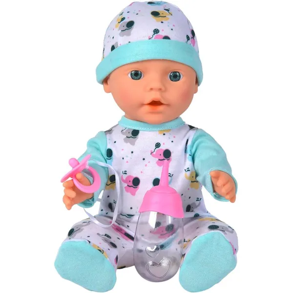New Born Baby lalka z butelką w ubranku ze słonikiem - Simba Toys zdjęcie 2