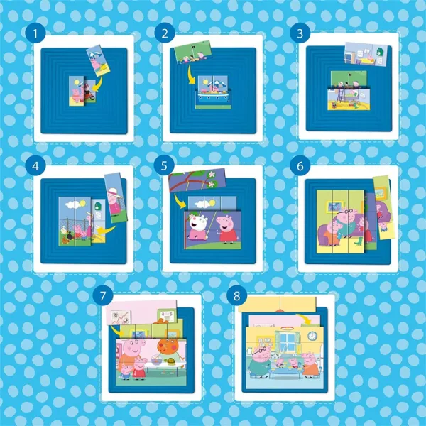 Peppa Pig 8 w 1 progresywne puzzle 25 elementów – Lisciani zdjęcie 4