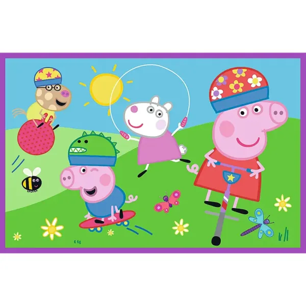 Peppa na placu zabaw 2x24-elementowe puzzle – Trefl zdjęcie 2