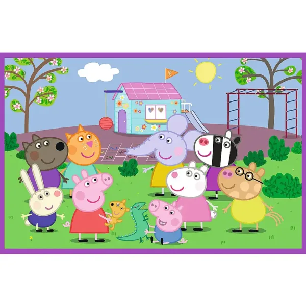 Peppa na placu zabaw 2x24-elementowe puzzle – Trefl zdjęcie 3