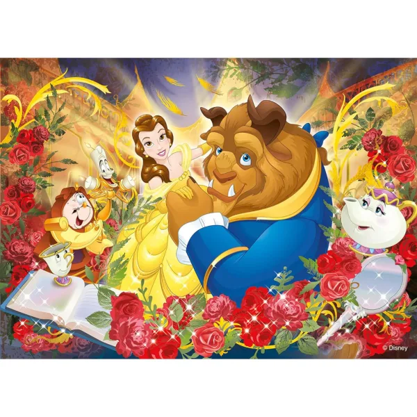 Piękna i Bestia 2 w 1 puzzle i kolorowanka 108 elementów 50x35 cm – Lisciani zdjęcie 2