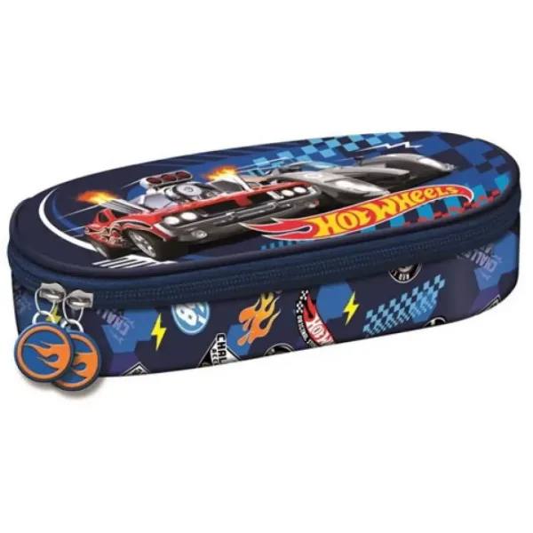 Piórnik owalny Hot Wheels w kolorze niebieskim 20,5x5x9,5 cm zdjęcie 1