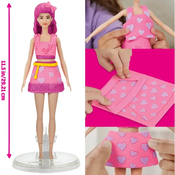 Play-Doh: Barbie serca i korona z włosów – zestaw z lalką – Hasbro zdjęcie 4