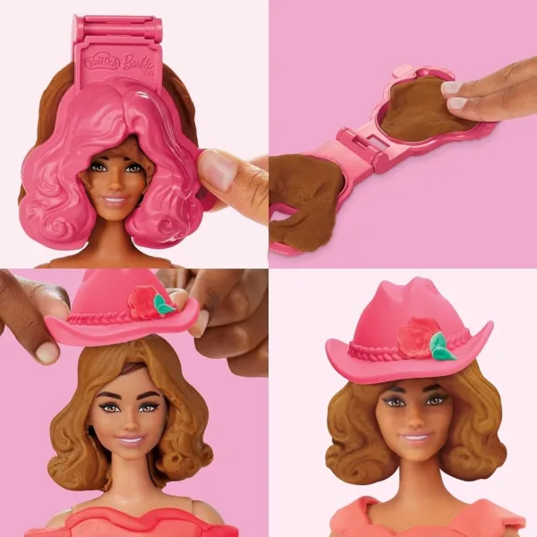 Play-Doh: Barbie zestaw ciastoliny z motywami kwiatów i frędzlami - Hasbro zdjęcie 3