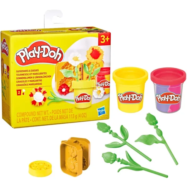 Play-Doh: Małe kwiatki – Zestaw do modelowania Słonecznik i stokrotka – Hasbro zdjęcie 2