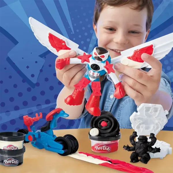 Play-Doh: Marvel Kapitan Ameryka Moto Slicer zestaw do zabawy - Hasbro zdjęcie 3
