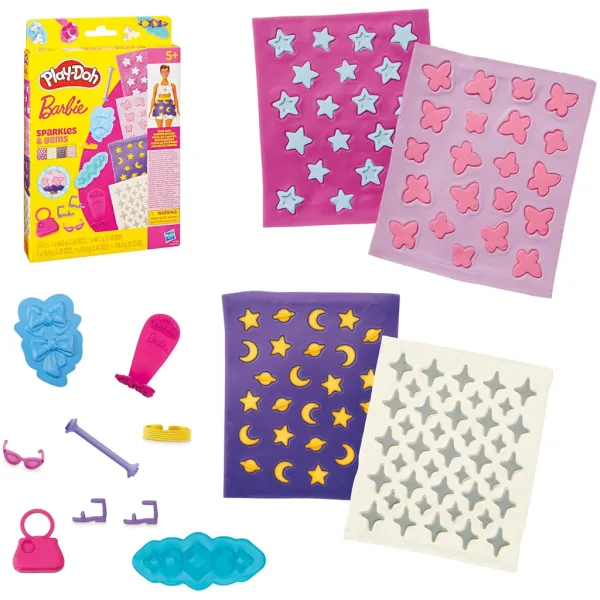 Play-Doh: Zestaw ciastoliny Barbie – blask i klejnoty – Hasbro zdjęcie 2