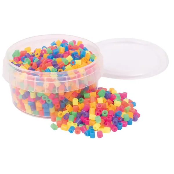 PlayBox: 5 mm MIDI koraliki do prasowania, 1000 sztuk, w kolorach neonowych zdjęcie 1