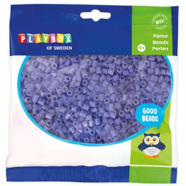 PlayBox: 5 mm MIDI koraliki do prasowania w kolorze fioletowym, opakowanie 6000 sztuk zdjęcie 1