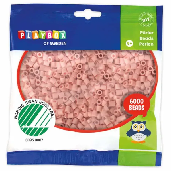 PlayBox: 5 mm koraliki MIDI do prasowania w kolorze jasnego beżu, opakowanie 6000 sztuk zdjęcie 1