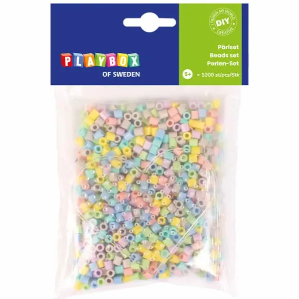 PlayBox: 5mm MIDI koraliki do prasowania - Kolory pastelowe, opakowanie 1000 sztuk zdjęcie 1