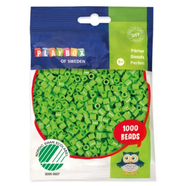 PlayBox: 5mm MIDI koraliki do prasowania 1000 sztuk w kolorze jasnozielonym zdjęcie 1