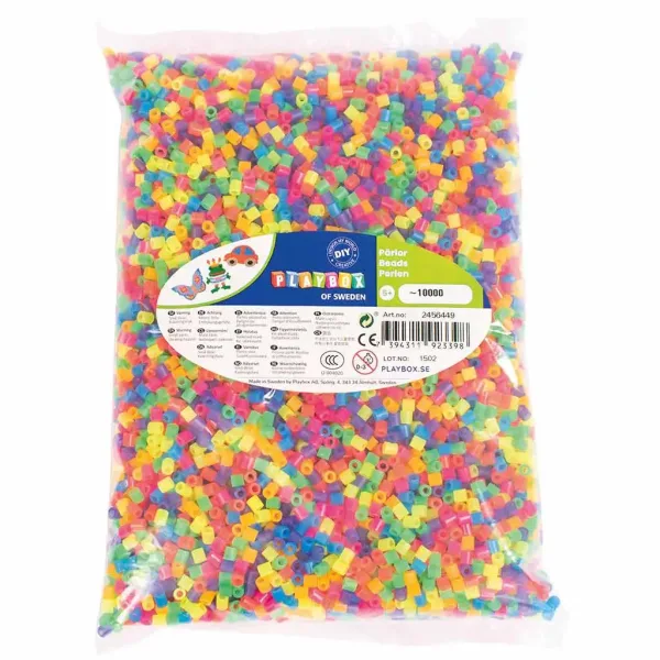 PlayBox: 5mm MIDI neon kolorowe koraliki do prasowania, opakowanie 10.000 sztuk zdjęcie 1