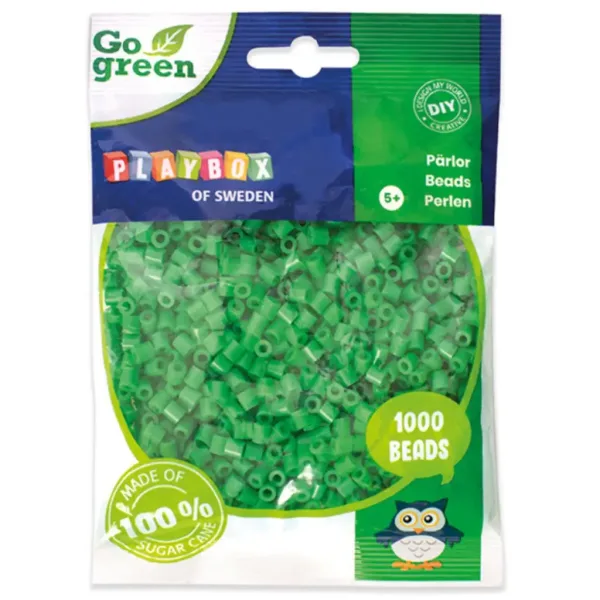 PlayBox: Go Green 5mm MIDI koraliki do prasowania 1000 sztuk w kolorze zielonym zdjęcie 1