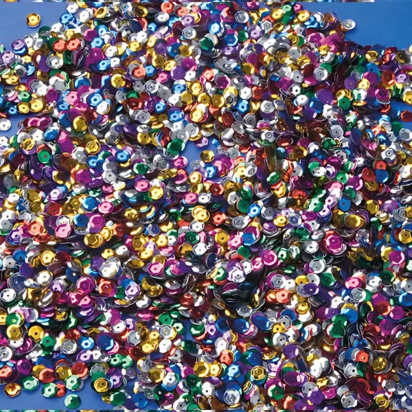 PlayBox: Kolorowe cekiny 6mm średnicy, 100g zdjęcie 1
