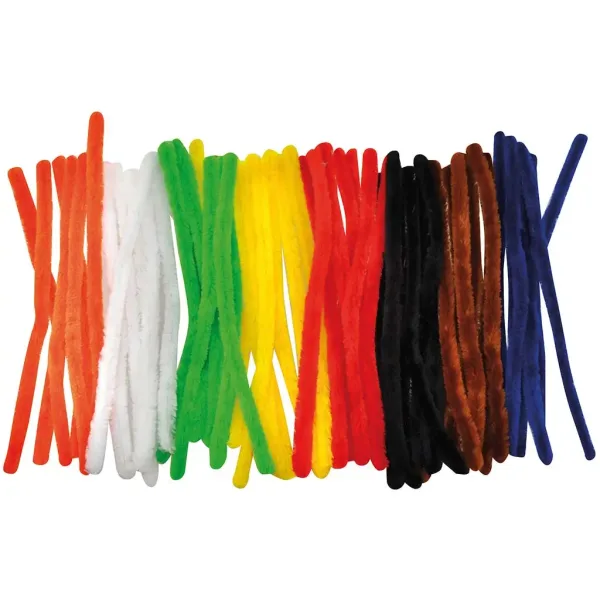 PlayBox: Kolorowe druciki kreatywne w podstawowych kolorach 1,6x28 cm, zestaw 50 sztuk zdjęcie 1
