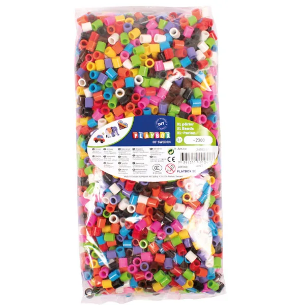 PlayBox: Kolorowe koraliki do prasowania MIDI XL 9 mm, opakowanie 2300 sztuk zdjęcie 1