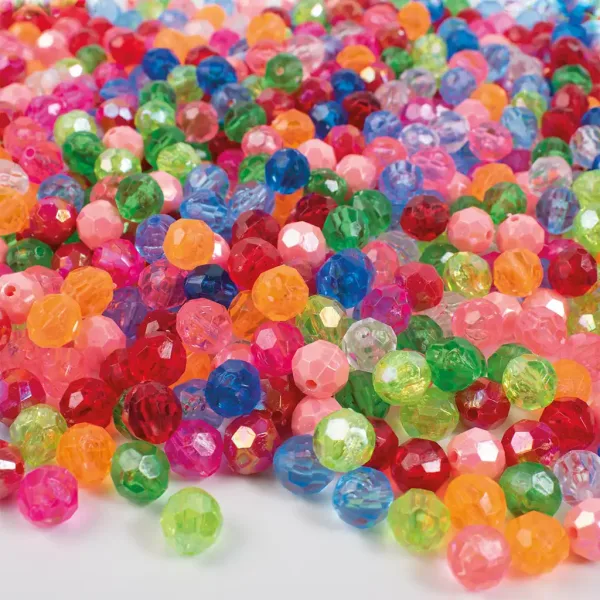 PlayBox: Kolorowe plastikowe koraliki do nawlekania, zestaw 250 sztuk zdjęcie 1