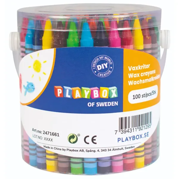 PlayBox: Kolorowy zestaw 100 kredek olejnych w pudełku zdjęcie 1