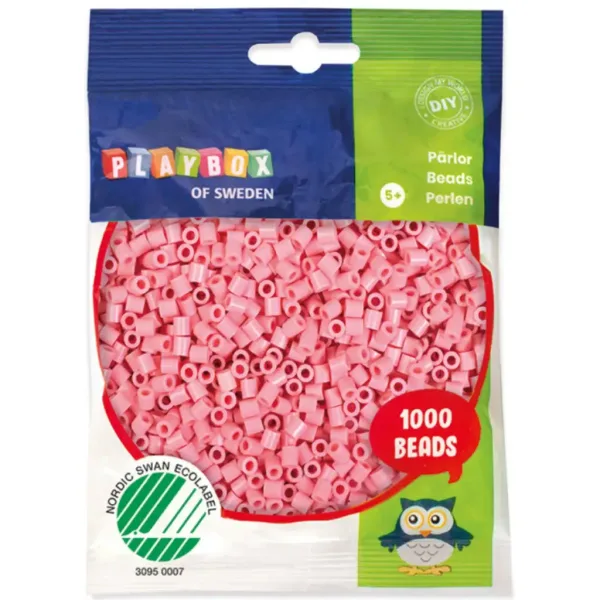 PlayBox: MIDI koraliki do prasowania 5mm, 1000 sztuk, pastelowy różowy kolor. zdjęcie 1