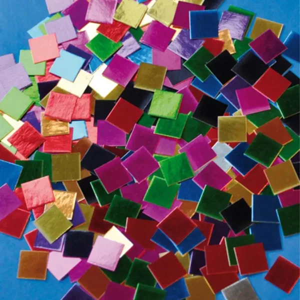 PlayBox: Mozaika papierowa w kolorach metalicznych, zestaw 10000 sztuk, 10x10 mm zdjęcie 1