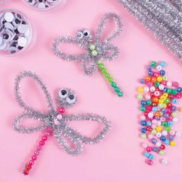PlayBox: Srebrne druciki chenille 100 sztuk 6 mm zdjęcie 2