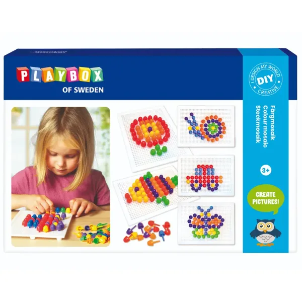 PlayBox: Zestaw do tworzenia kolorowych mozaik 120 sztuk zdjęcie 1