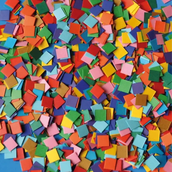 PlayBox: Zestaw mozaiki papierowej w podstawowych kolorach, 10 000 sztuk, 10x10 mm zdjęcie 1