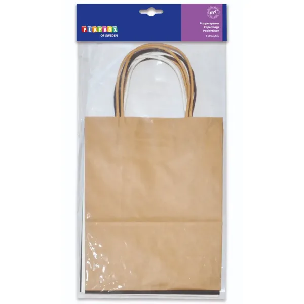 PlayBox: Zestaw papierowych torebek w różnych kolorach, 6 sztuk, 19x24,5x10 cm zdjęcie 1