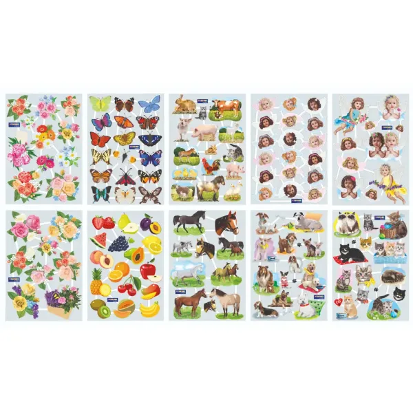 PlayBox: Zestaw różnych kreatywnych naklejek – 130 sztuk. zdjęcie 2