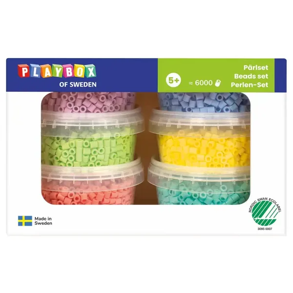 PlayBox: koraliki do prasowania MIDI 5 mm, 6 pastelowych kolorów, 6000 sztuk zdjęcie 1