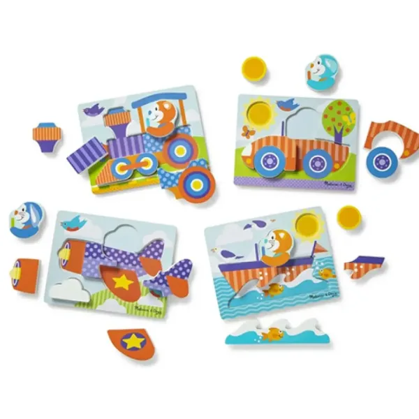 Pojazdy drewniane gigantyczne puzzle - Melissa & Doug zdjęcie 3