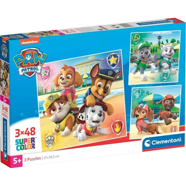 Psi Patrol 3x48-elementowe Supercolor puzzle - Clementoni