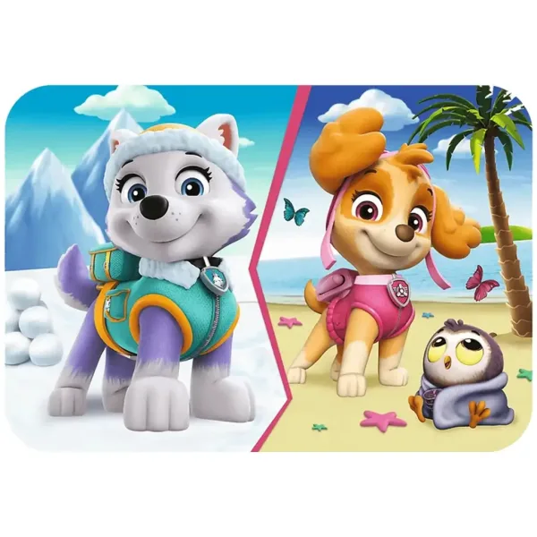 Psi Patrol Przygoda Sky i Everest 24-elementowe drewniane puzzle - Trefl zdjęcie 2