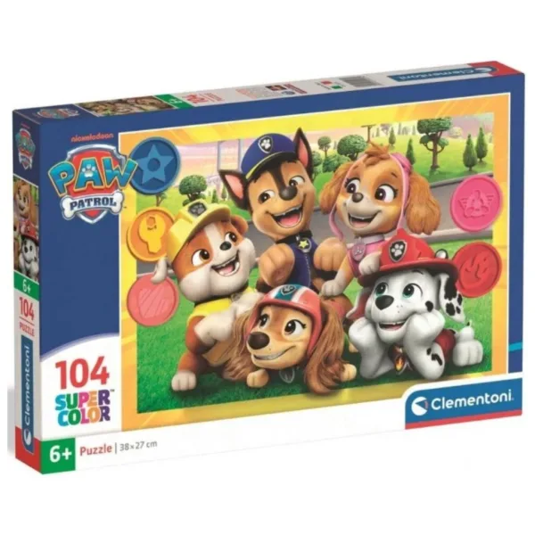 Psi Patrol Super Color puzzle 104 elementów - Clementoni zdjęcie 1